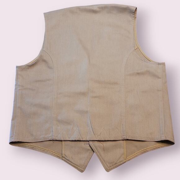 VTG 70s Separate-Lees by LEE Men’s Tan Vest 42R Made in USA Workwear EUC - Picture 2 of 9